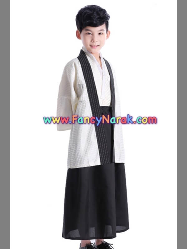 ชุดญี่ปุ่น เด็กผู้ชาย สีครีม