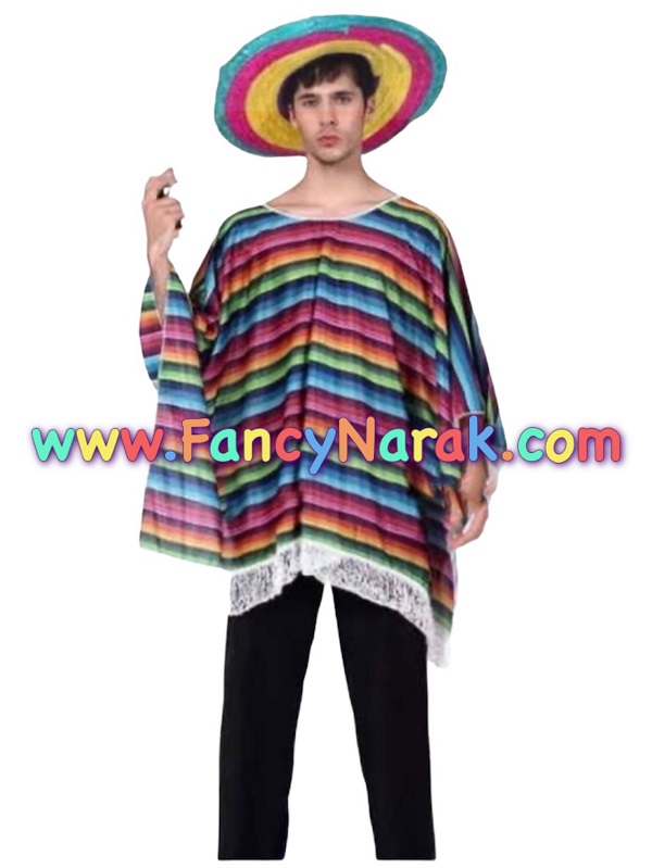 ชุดเม็กซิกัน ผู้ใหญ่ Mexican  เม็กซิโก พร้อม หมวก