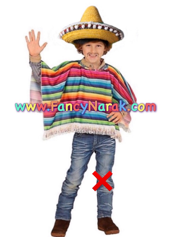 ชุดเม็กซิกัน Mexican  เม็กซิโก พร้อม หมวก